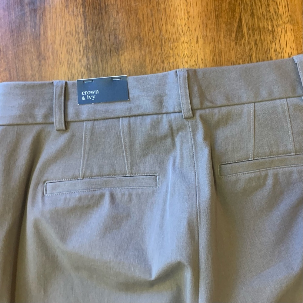 Crown & Ivy size 6 NWT Cary chino pants gray stretch tapered pants. - Picture 10 of 12